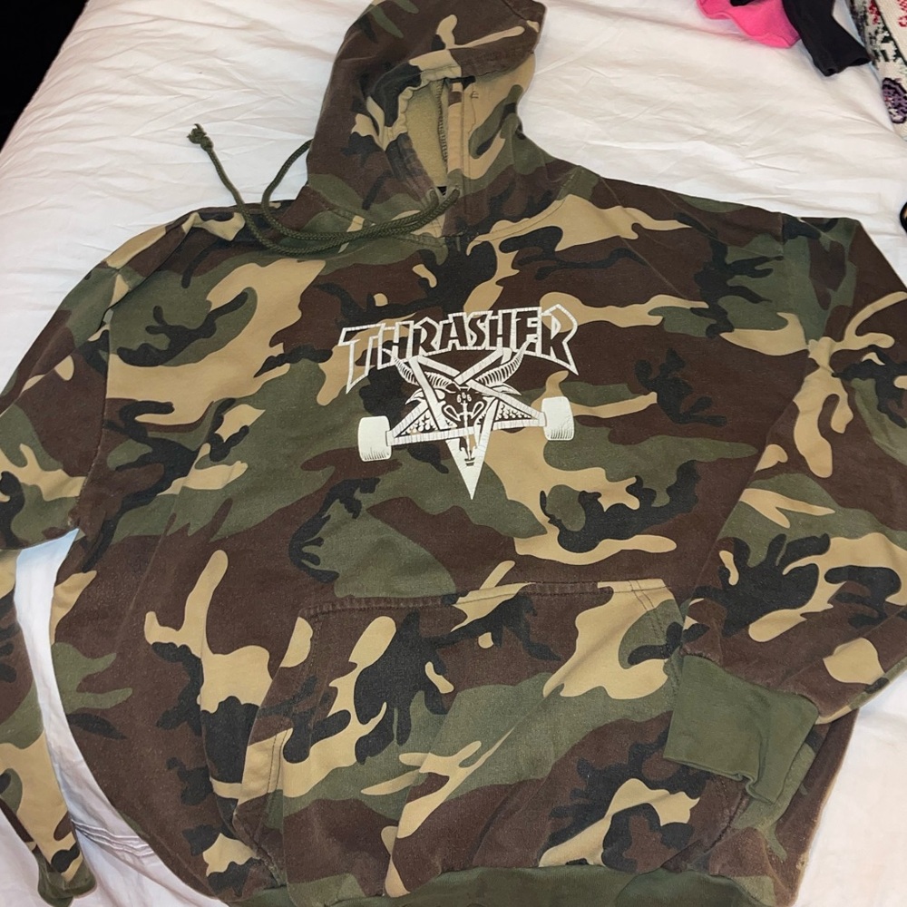 Vintage thrasher camo hoodie